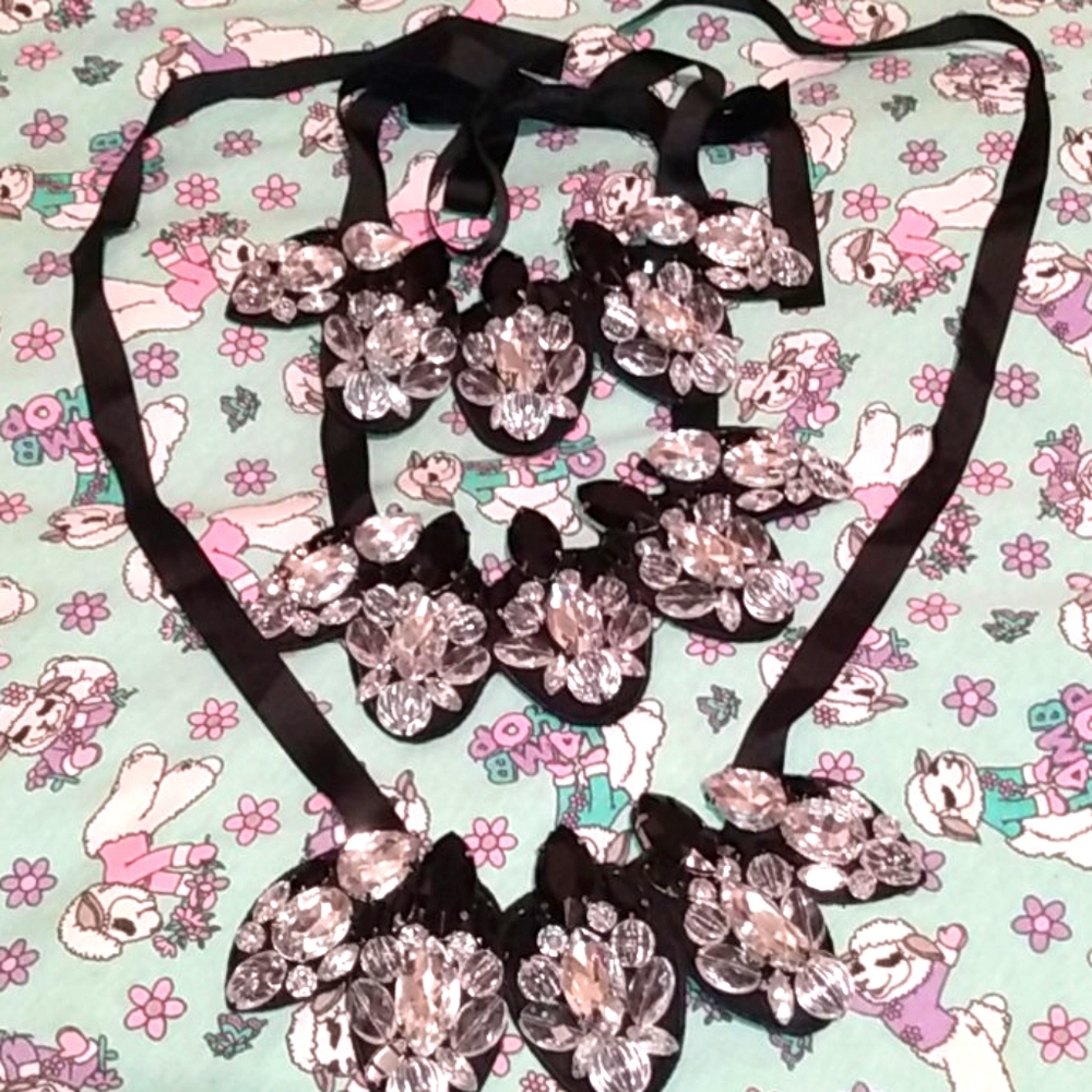 Rhinestone necklace OS